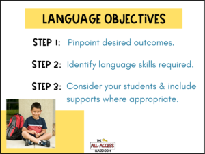 How to Write Objectives for Lesson Plans with Embedded Language Support