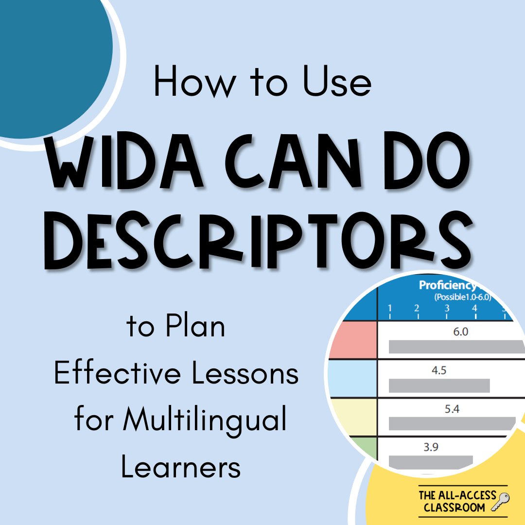 How To Use WIDA Can Do Descriptors To Plan Effective Lessons For 