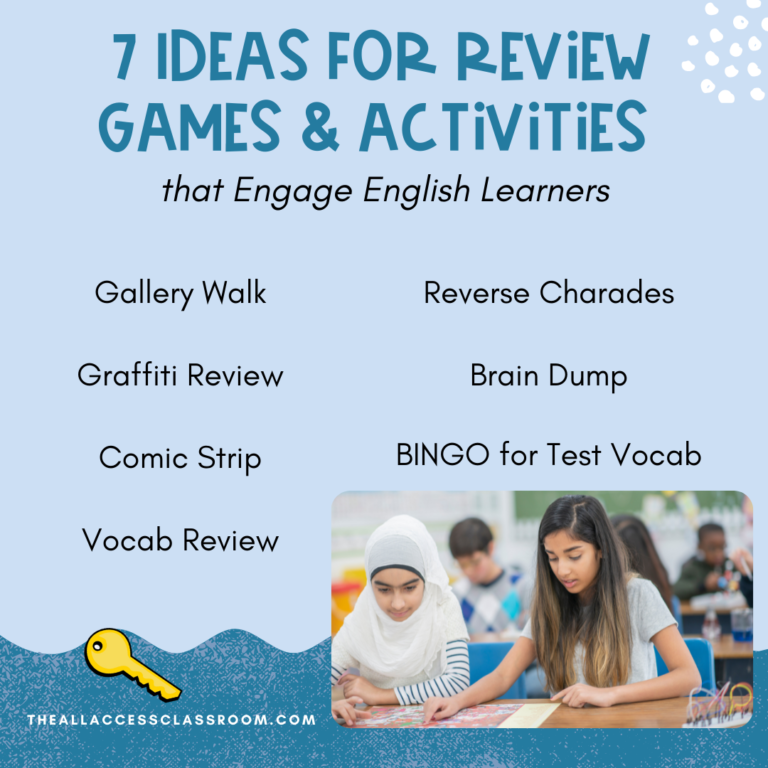 7 Ideas for Review Games and Activities that Engage English Learners